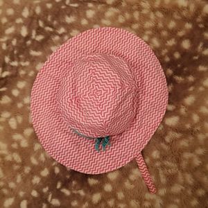 Unbranded Bucket Hat, Summer Striped Head Cover, Swim, SPF 12-18 month